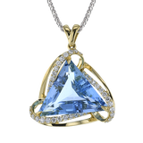 COLOR PENDANT IN 18K GOLD WITH DIAMONDS