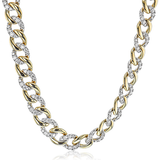Chain Necklace in 18k Gold with Diamonds