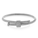 Cable Bangle in 18k Gold with Diamonds