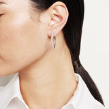 Hoop Earrings in 18k Gold with Diamonds