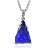 Tanzanite Pendant in 18k Gold with Diamonds