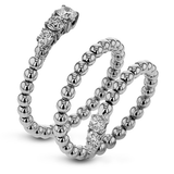 Spiral Fashion Ring in 18k Gold with Diamonds