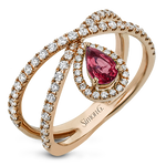 LR2264-R WHITE 18K SEMI ROSE