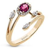LR2265-R WHITE 18K SEMI ROSE