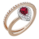 LR2334-R WHITE 18K X WHITE-ROSE