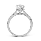 Round-Cut Hidden Halo Engagement Ring In 18k Gold With Diamonds In-Store