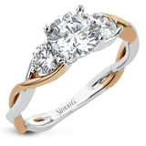 LR2886 WHITE 18K SEMI WHITE-ROSE