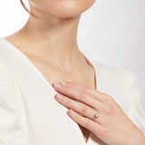 Round-Cut Hidden Halo Engagement Ring In 18k Gold With Diamonds