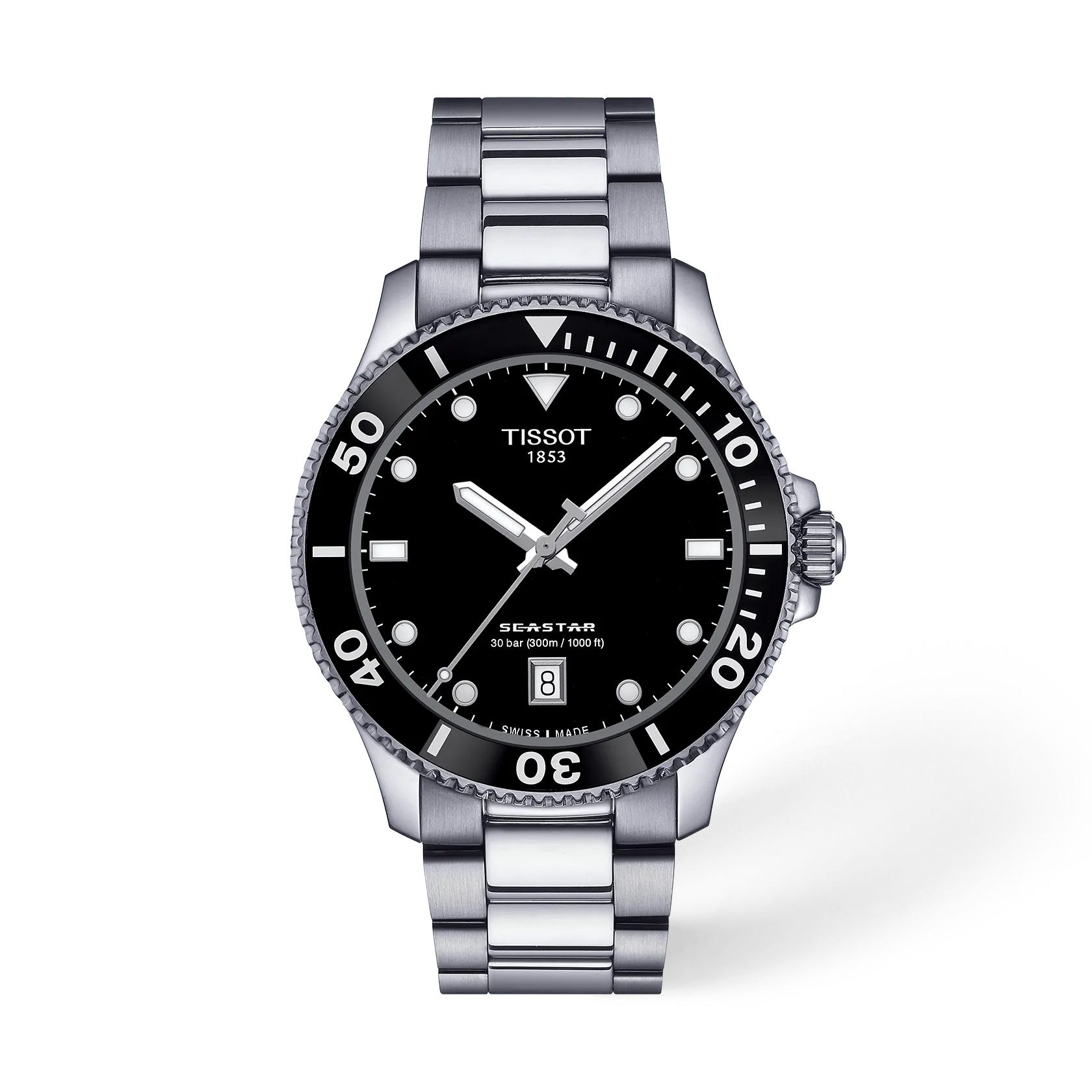Tissot Seastar 1000 Quartz 40mm T120.410.11.051.00 Black Dial Stainless Steel Dive Watch