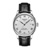 Tissot Le Locle Powermatic 80 39.3mm Automatic Watch T006.407.16.033.00 | Silver Dial & Black Leather Strap