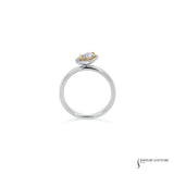 Digitalis - 14KT White Gold Marquise Diamond Stackable Halo Ring