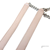Saint Laurent Pre-Owned Envelope Medium In Quilted Grain De Poudre Embossed Leather Flap Bag Nude Pink