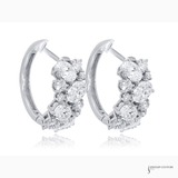 14K White Gold Lab-Grown Diamond Hoop Earrings  | Luxury Hoops F-G/VS