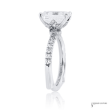 Verragio Vanguard Platinum Engagement Ring with Diamond Band – Custom Center Stone | Designer One-of-a-Kind Ring