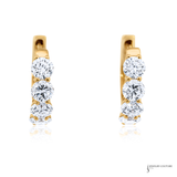 14K Yellow Gold Lab-Grown Diamond Hoop Earrings | 15mm Luxury Diamond Hoops