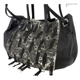 Valentino Embellished Big Size Tote Bag Black leather pre-loved