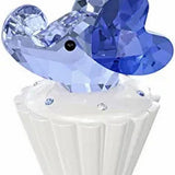 Swarovski Cupcake Box with Light Sapphire Elephant Figurine