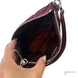 Prada Tessuto Gaufre Ruched Nylon Mini Shoulder Bag | Burgundy Wine Pre-Owned