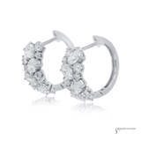 14K White Gold Lab-Grown Diamond Hoop Earrings  | Luxury Hoops F-G/VS