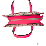 Gucci Canvas Flora Tote Medium Shoulder Bag Multicolor Pink Centennial cloth crossbody Pre-Owned