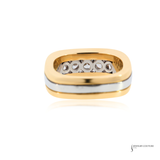 14K Two-Tone Gold Men’s Diamond Band Ring | Lab-Grown Diamonds Statement Ring