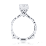 Verragio Vanguard Platinum Engagement Ring with Diamond Band – Custom Center Stone | Designer One-of-a-Kind Ring