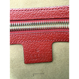 GUCCI GG Supreme Monogram Tian Medium Shopping Tote Beige Multicolor Red Pre-Owned Authentic