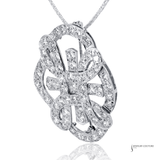DecoAge One-of-a-Kind Diamond Brooch in 14K White Gold | 5.50 CTW | Handcrafted Masterpiece