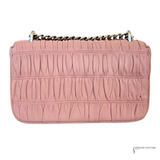 Prada Nappa Gaufre Leather Crossbody Chain Flap Shoulder Bag Pink Cipria Pre-Owned