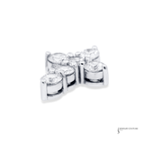 14K White Gold Lab-Grown Diamond Cross Pendant Cluster Cross Necklace | Fine Jewelry Gift