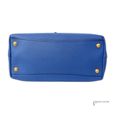 Prada Vitello Daino leather tote bag in blue