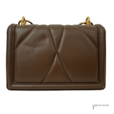 Dolce & Gabbana medium Devotion quilted shoulder bag Napa Leather Brown Pre-owned