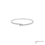 Gerpom - 14KT White Gold Diamond Bangle