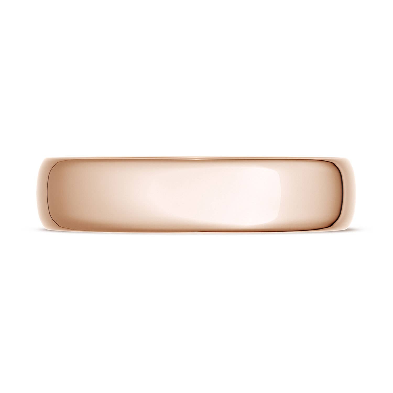 Classic Rounded in High Polish Finish Wedding Band