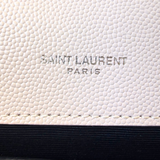 Saint Laurent Pre-Owned Envelope Medium In Quilted Grain De Poudre Embossed Leather Flap Bag Nude Pink