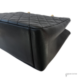 CHANEL Black Caviar GST Leather Grand Shopping Tote In Black Pre-Owned