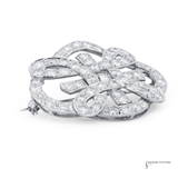 DecoAge One-of-a-Kind Diamond Brooch in 14K White Gold | 5.50 CTW | Handcrafted Masterpiece