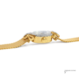 Vintage Omega Ladies’ Diamond Cocktail Watch – 14K Yellow Gold Case, Mesh Bracelet, Swiss Made