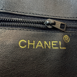 Chanel Vintage CC Oval Camera Bag Black Lambskin Leather Gold Chain Tassel – Pre-Owned