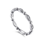 Gabriel & Co. Bujukan white gold stackable ring, alternate view