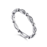 Gabriel & Co. Bujukan white gold stackable ring, alternate view