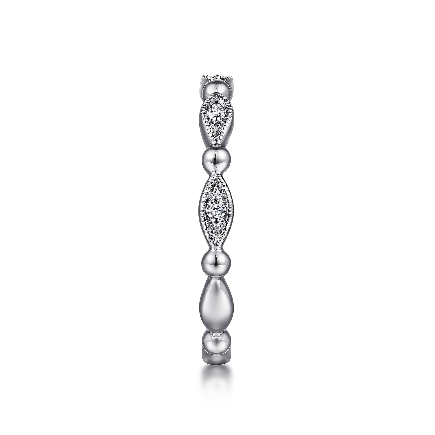 Gabriel & Co. Bujukan diamond stackable ring profile