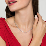 14K White Gold Diamond Tennis Necklace | 1 CTW Natural Diamonds | Gabriel & Co.