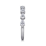 Gabriel & Co. east-west pear diamond band profile