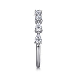 Gabriel & Co. east-west pear diamond band profile