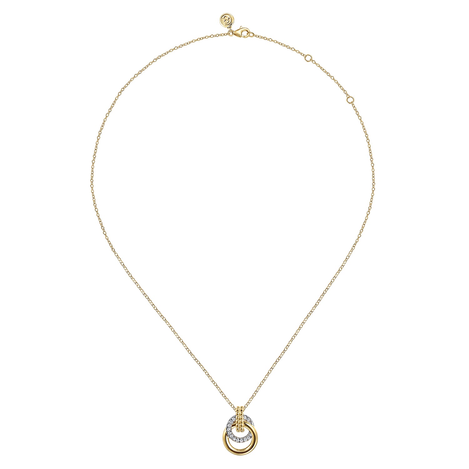 Gabriel & Co. Bujukan two tone pendant necklace, alternate view