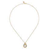 Gabriel & Co. Bujukan two tone pendant necklace, alternate view
