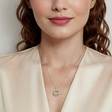 Gabriel & Co. Bujukan diamond pendant necklace worn