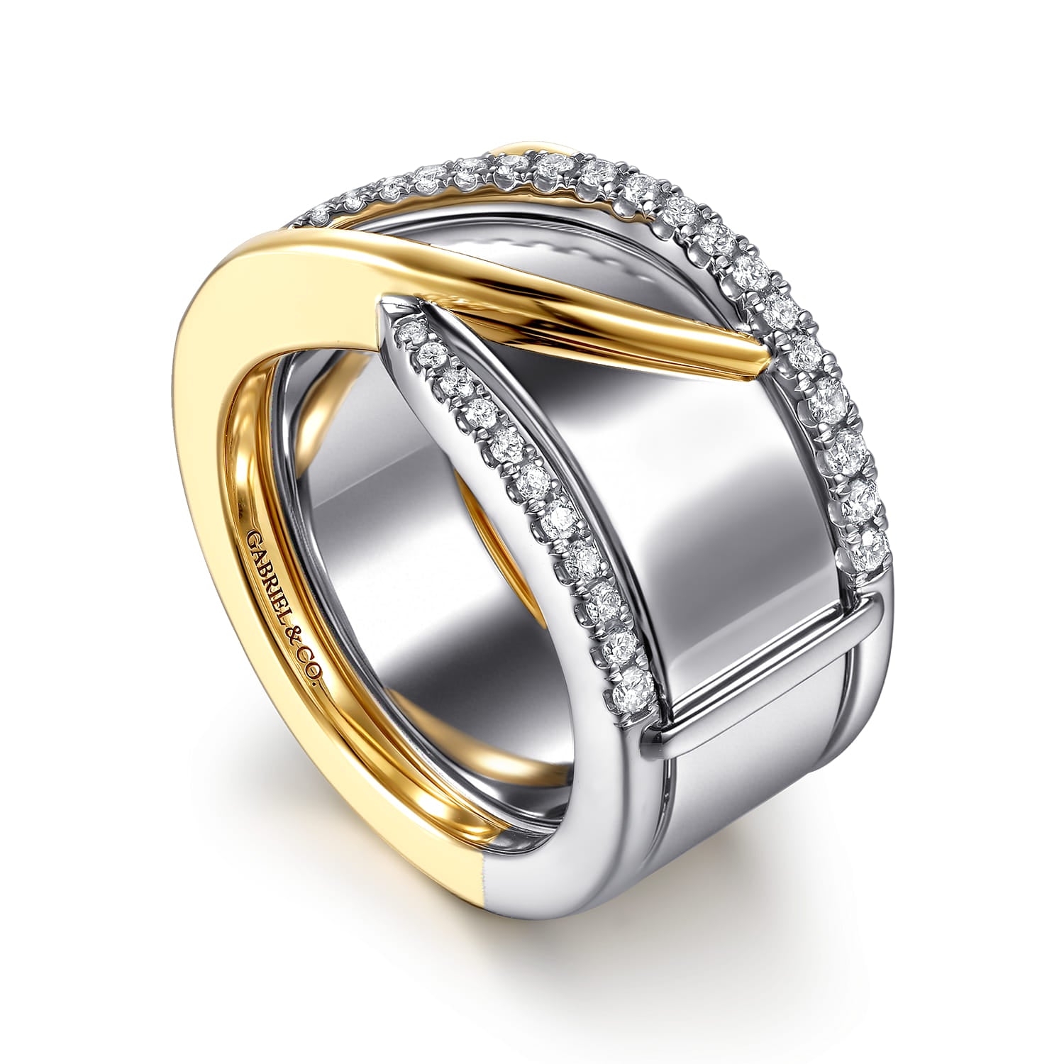 Gabriel & Co. Contemporary bypass smart ring enhancer, additional view