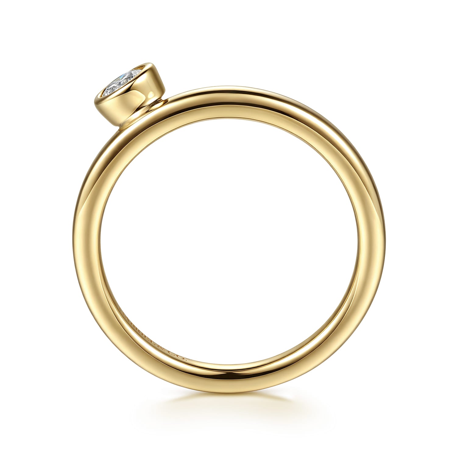 Gabriel & Co. bezel diamond ring enhancer, alternate view